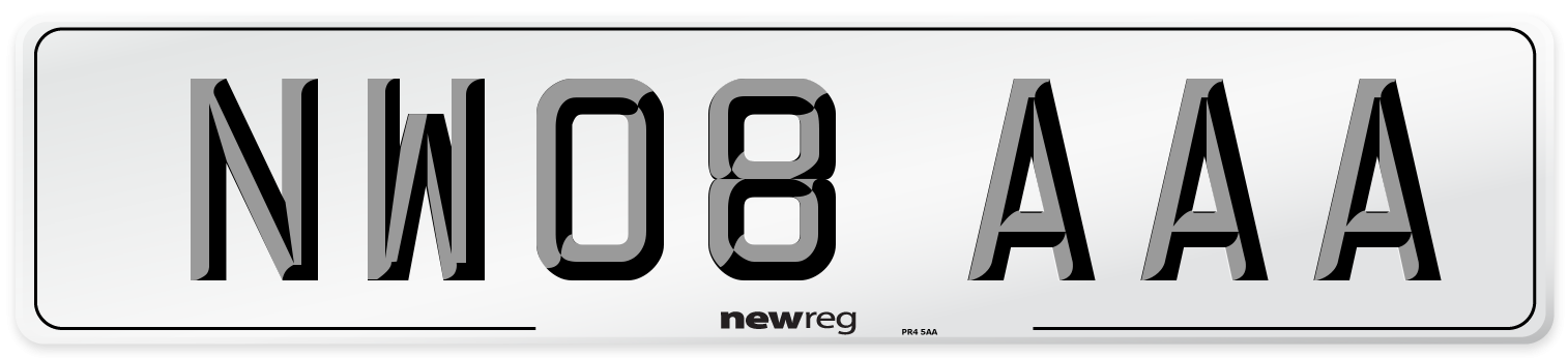 NW08 AAA Number Plate from New Reg